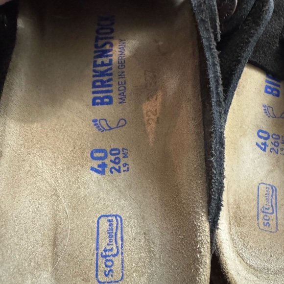 Birkenstock Suede Mocha Brown Boston Clogs Size 40 - Picture 7 of 13